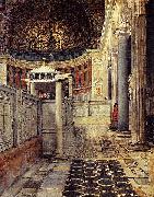 Laura Theresa Alma-Tadema Interno della chiesa di San Clemente Germany oil painting artist
